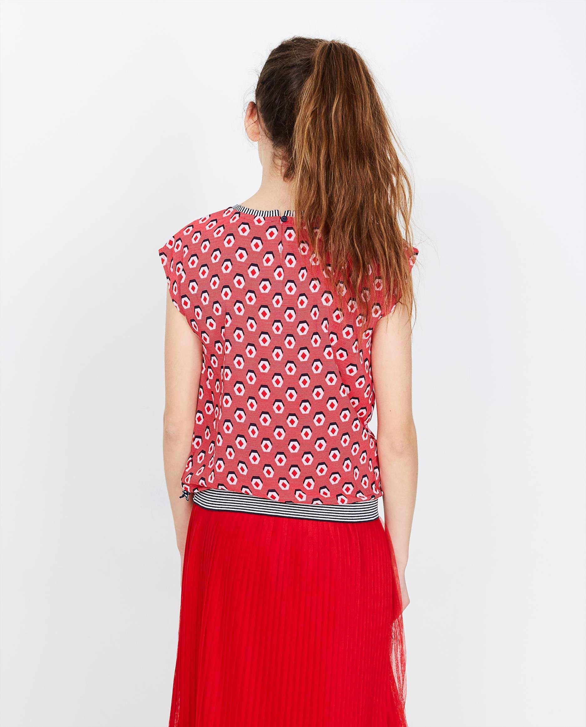 Rote Bluse Mit Print