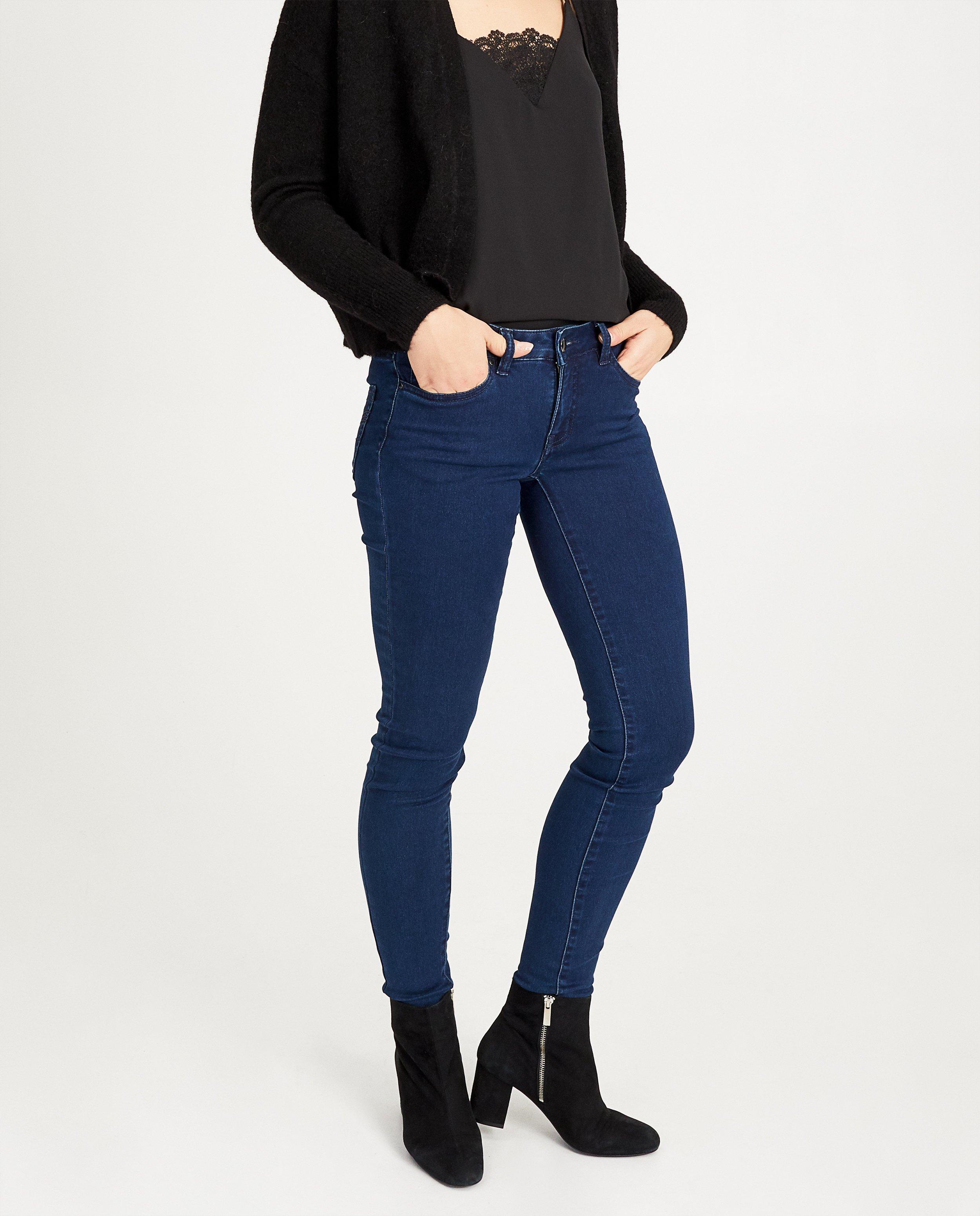 Donkerblauwe skinny jeans FAYE