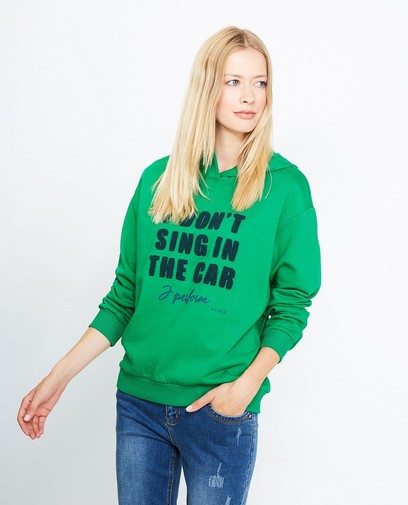 Hoodie met opschrift Hoodie met opschrift