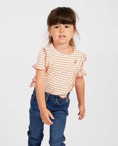 Wit T-shirtje met strepen Heidi Wit T-shirtje met strepen Heidi
