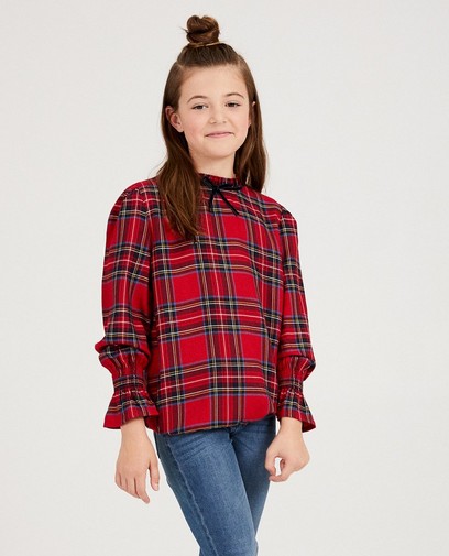 Rode blouse met ruitprint Rode blouse met ruitprint