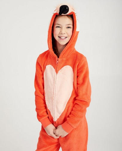 Koraalrode flamingo-onesie Koraalrode flamingo-onesie