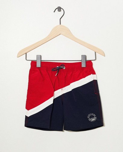 Zwemshort met rood en blauw Zwemshort met rood en blauw