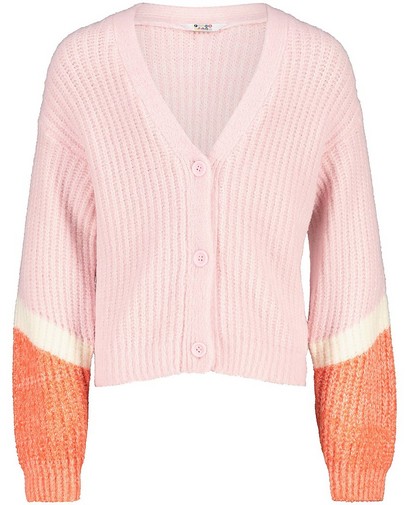 Cardigan rose en fin tricot Cardigan rose en fin tricot