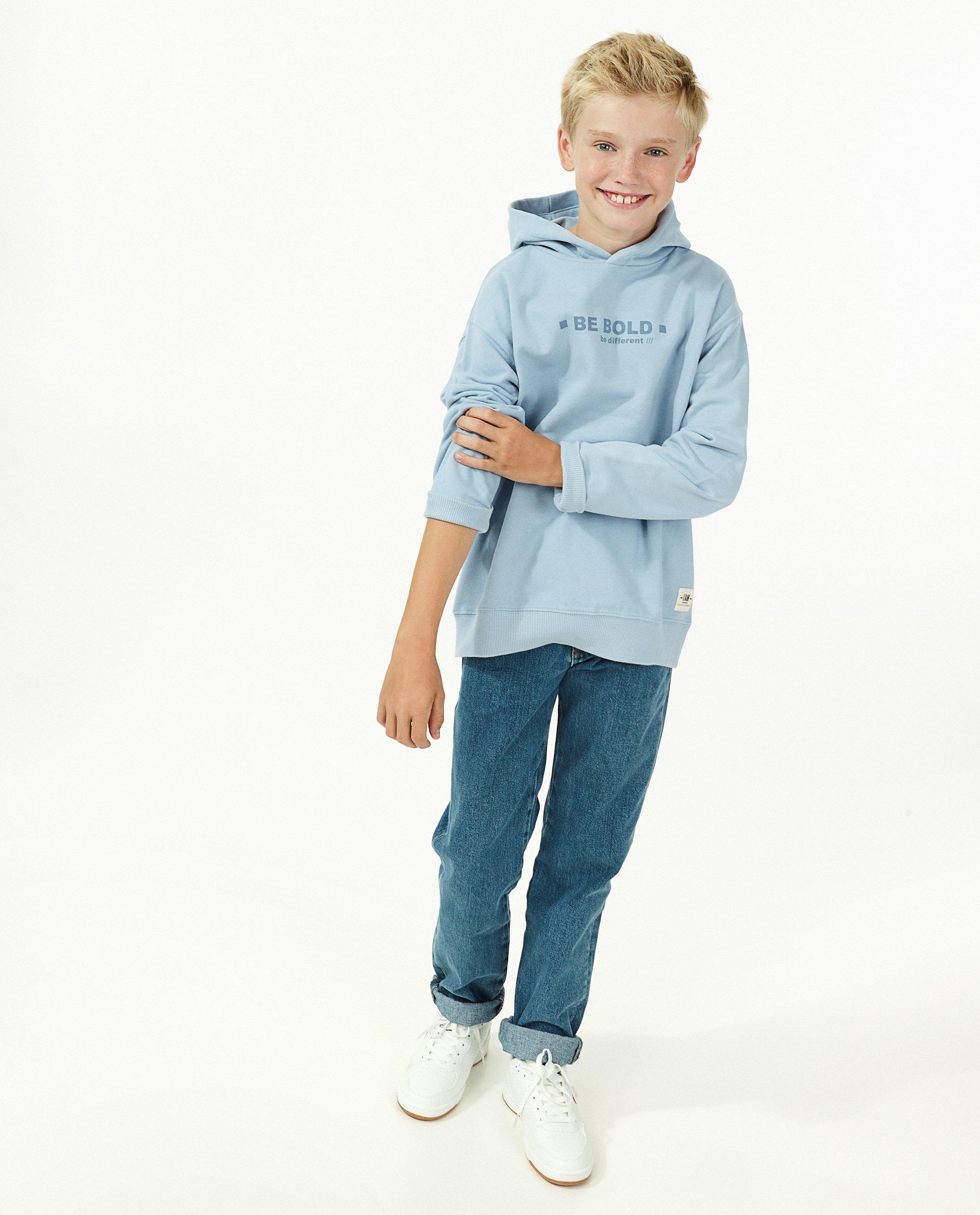 100% gerecycleerde jeans in blauw I AM