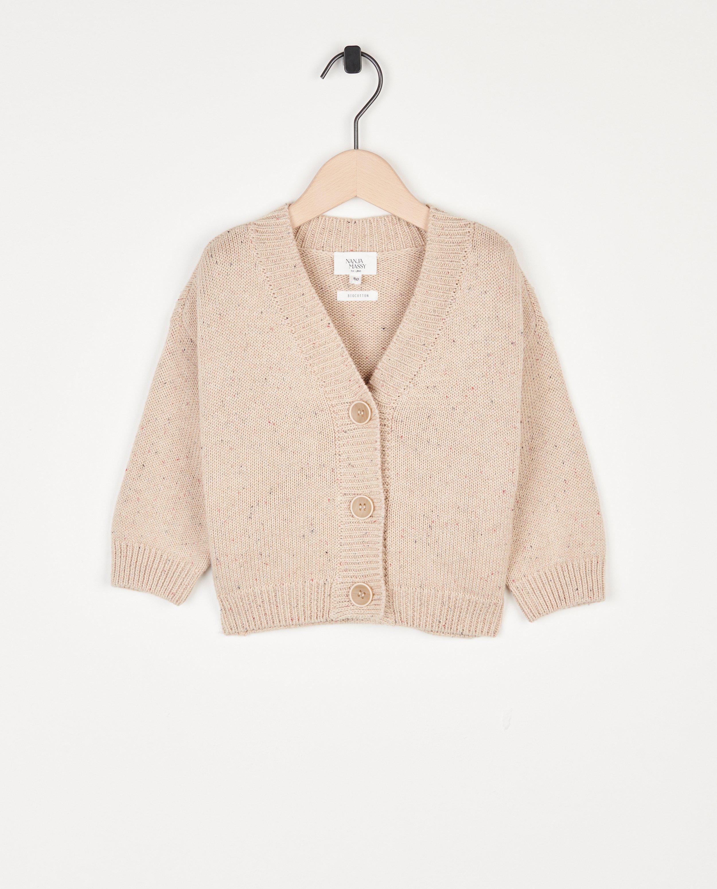 beige colour cardigan